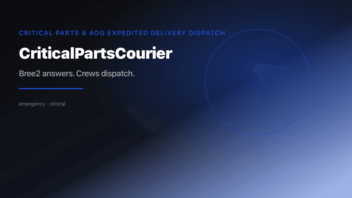 Critical Parts Courier Dispatch preview