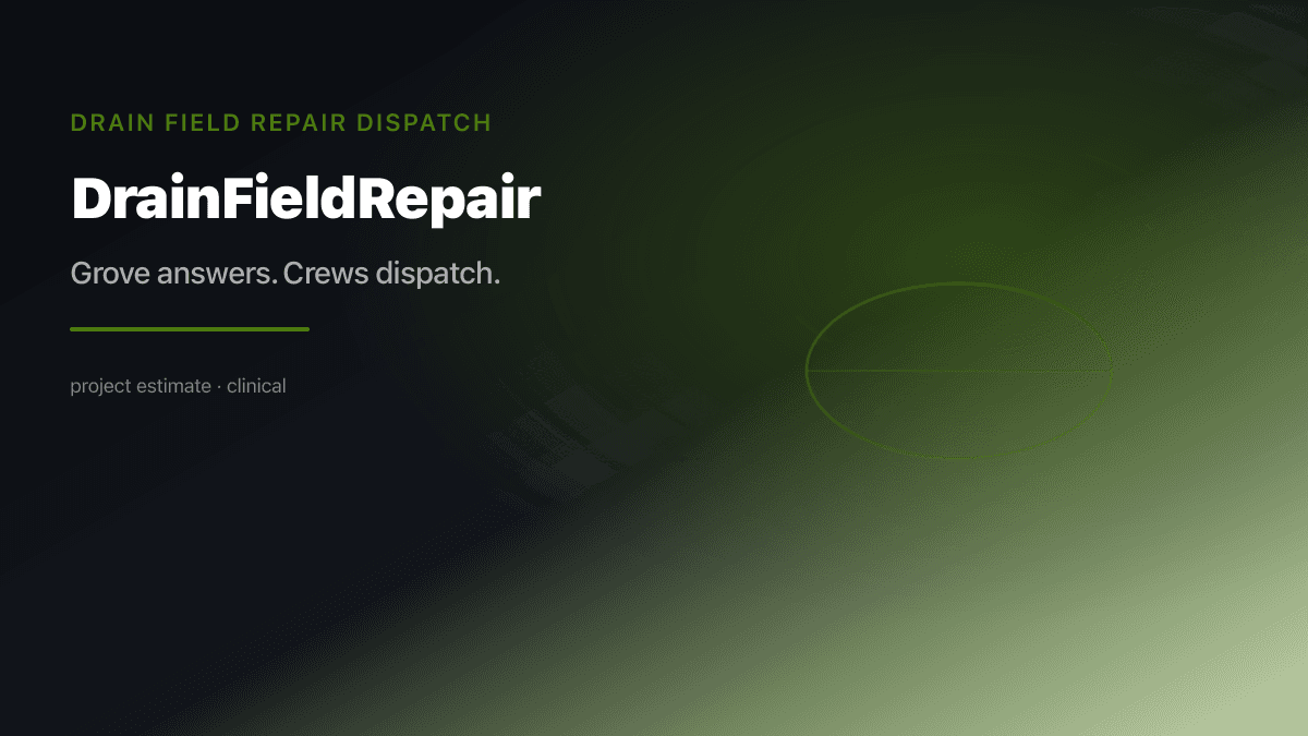 Drain Field Repair Dispatch preview