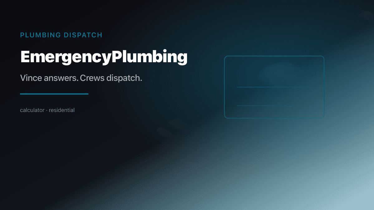 Emergency Plumbing Dispatch preview