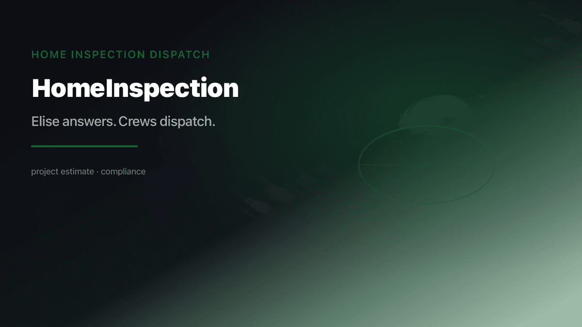 Home Inspection Dispatch preview