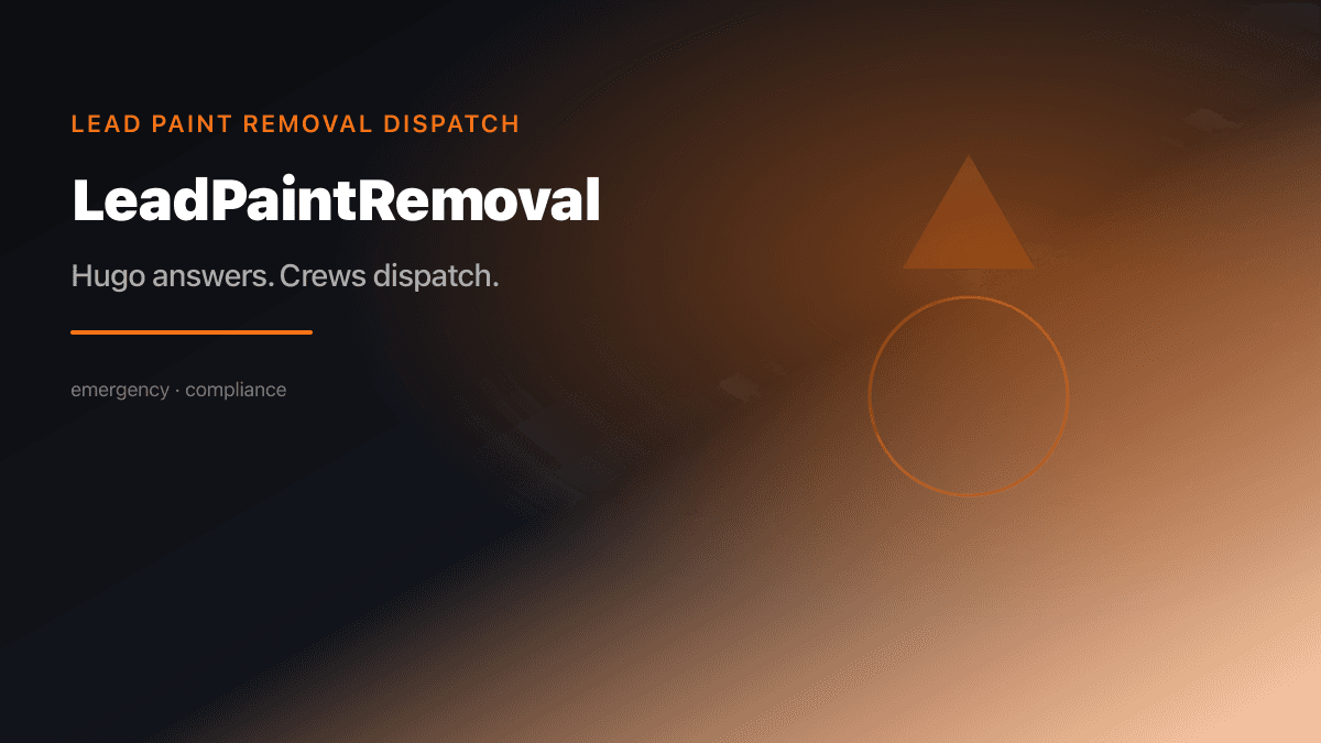 Lead Paint Removal Dispatch preview