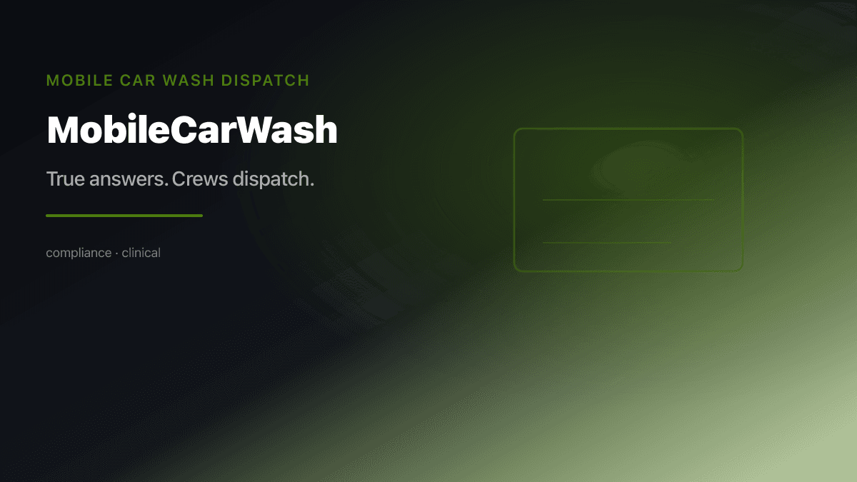 Mobile Car Wash Dispatch preview