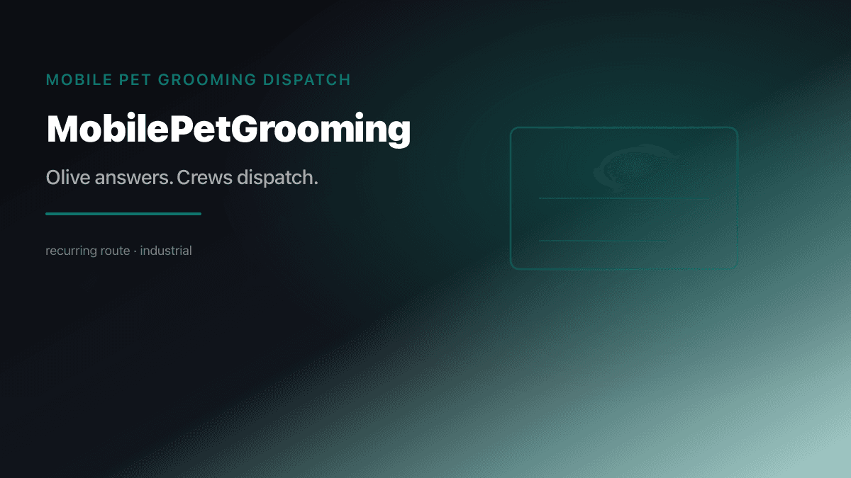 Mobile Pet Grooming Dispatch preview