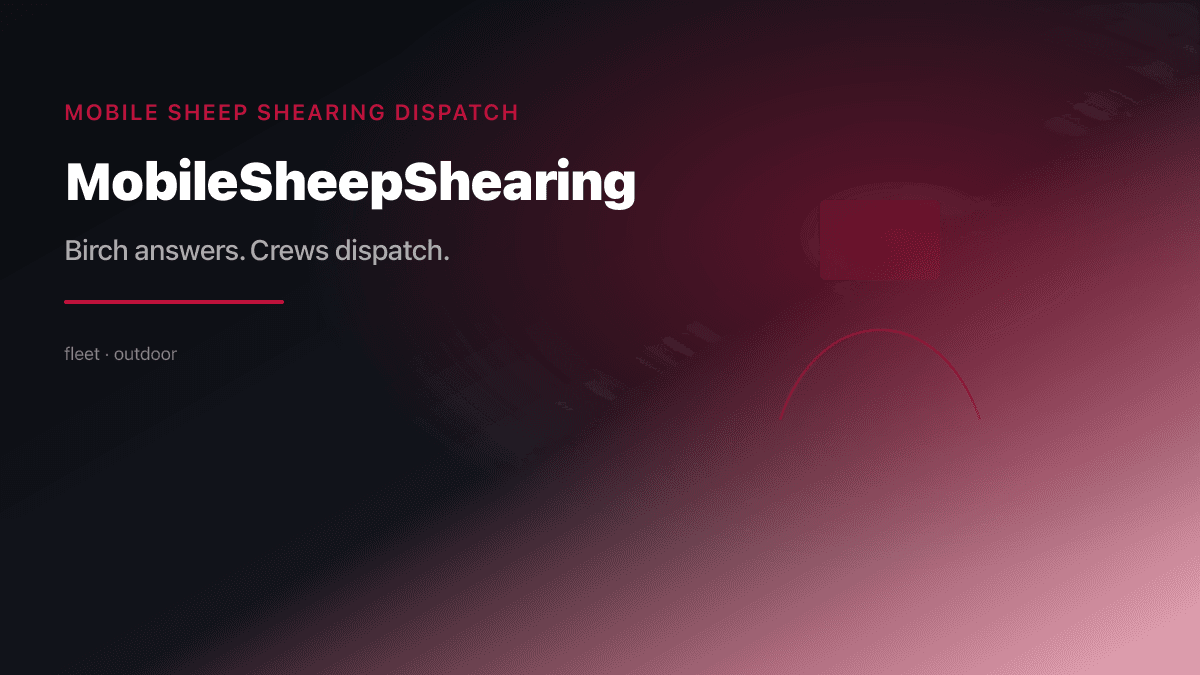 Mobile Sheep Shearing Dispatch preview