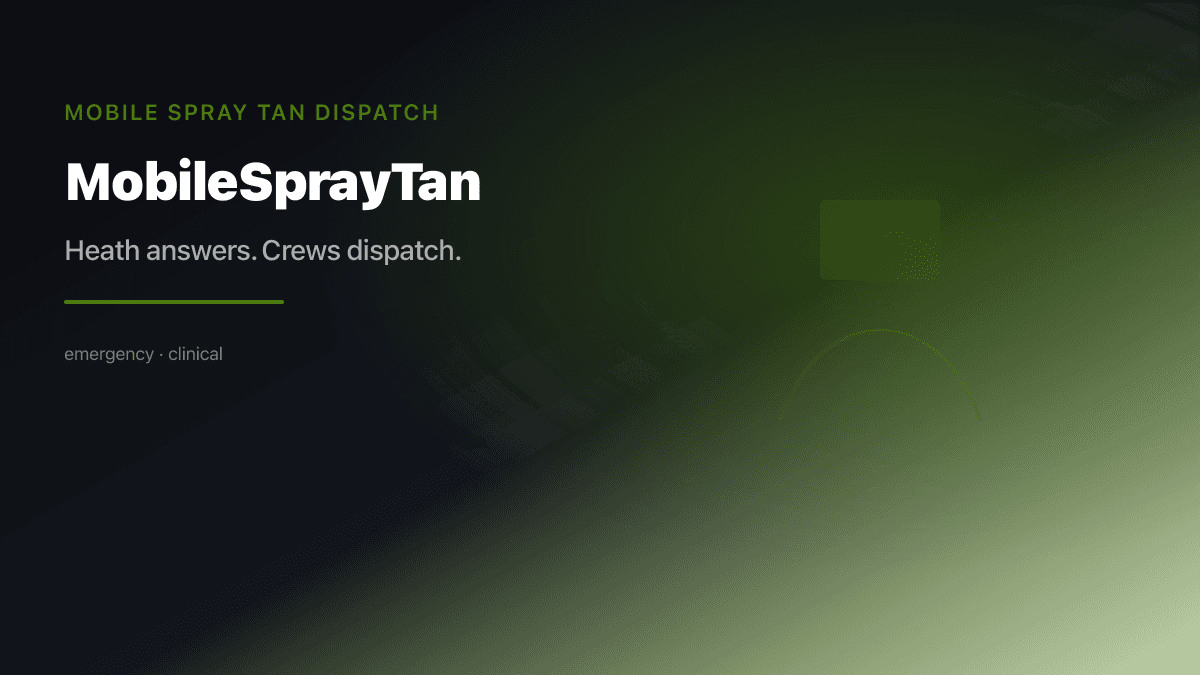 Mobile Spray Tan Dispatch preview
