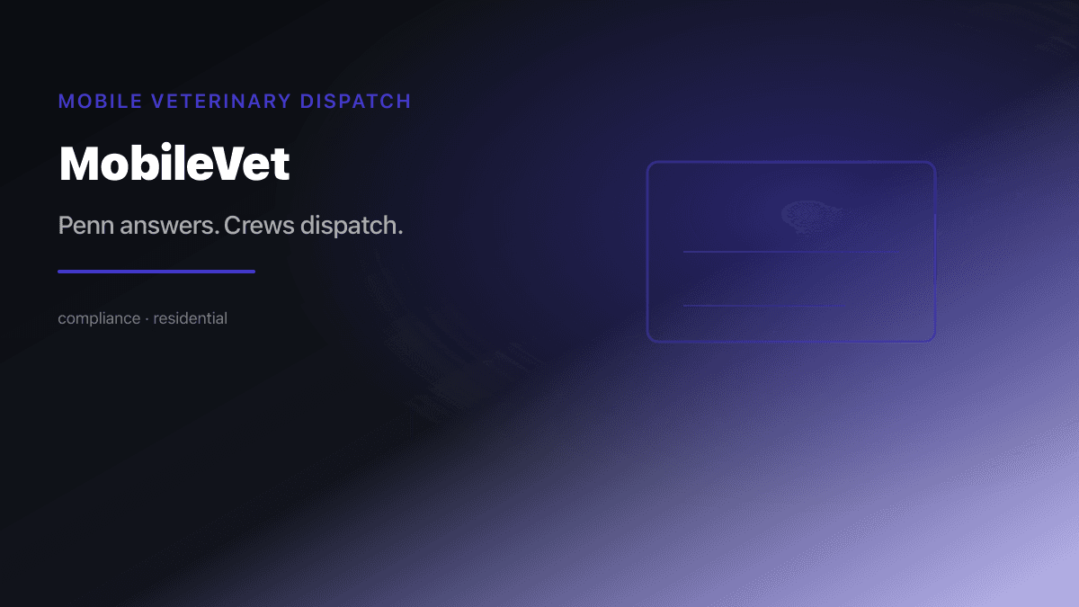 Mobile Vet Dispatch preview