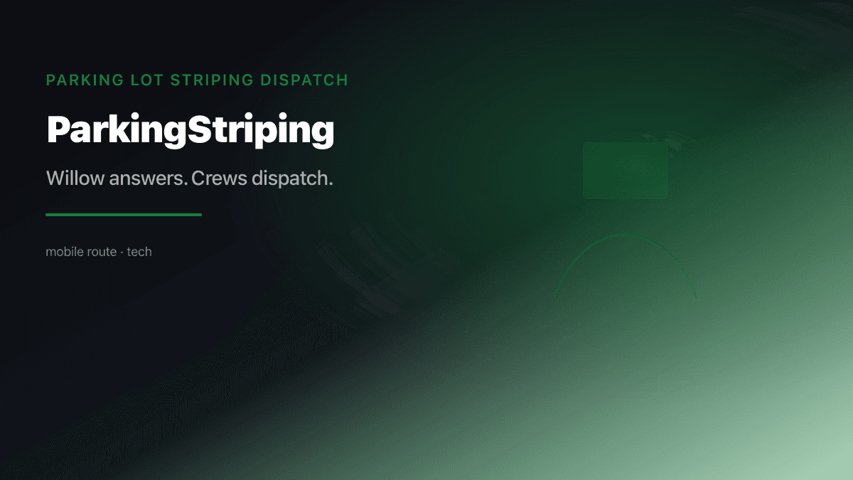 Parking Striping Dispatch preview