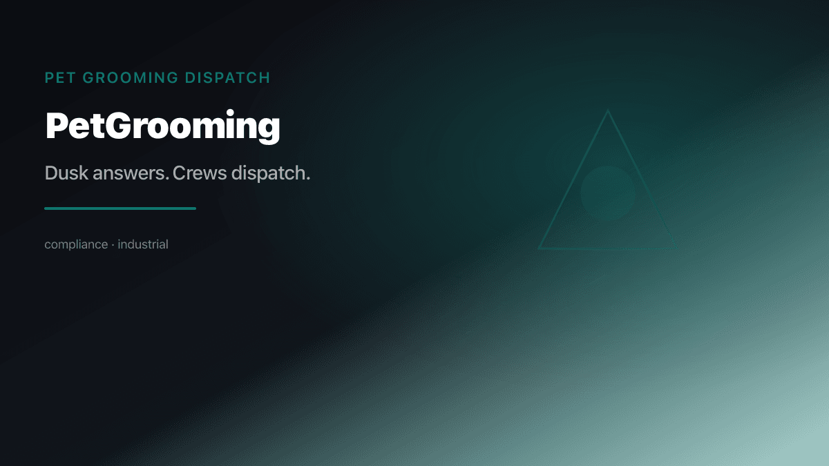 Pet Grooming Dispatch preview