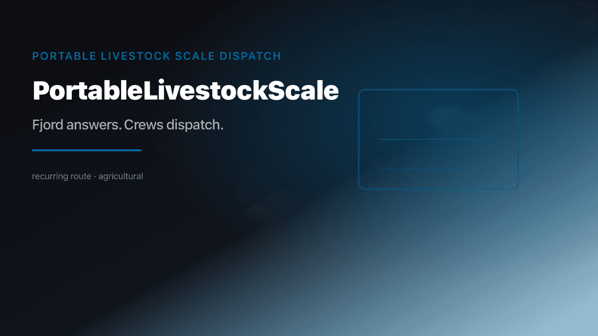 Portable Livestock Scale Dispatch preview