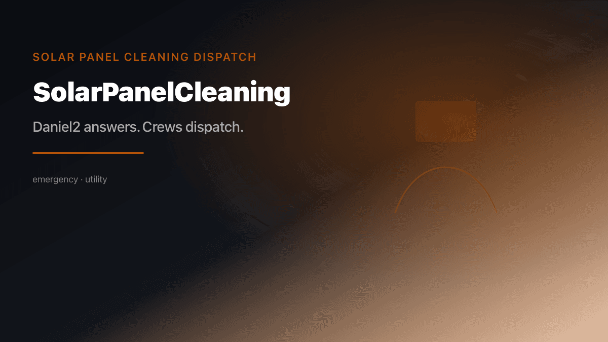 Solar Panel Cleaning Dispatch preview