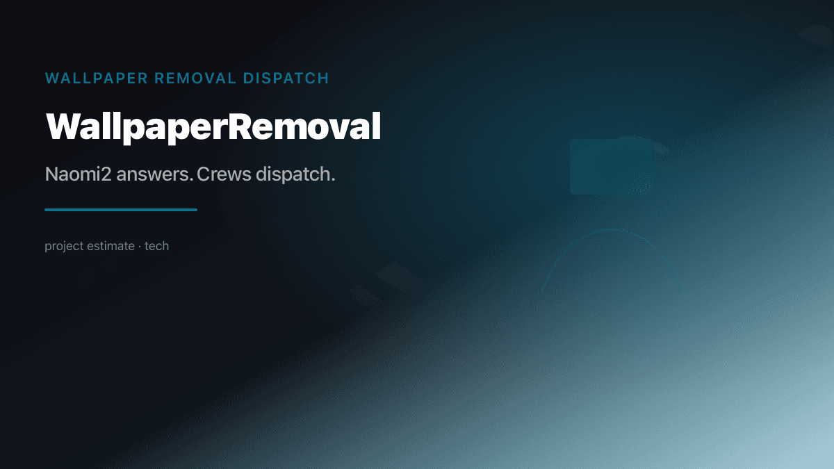 Wallpaper Removal field work